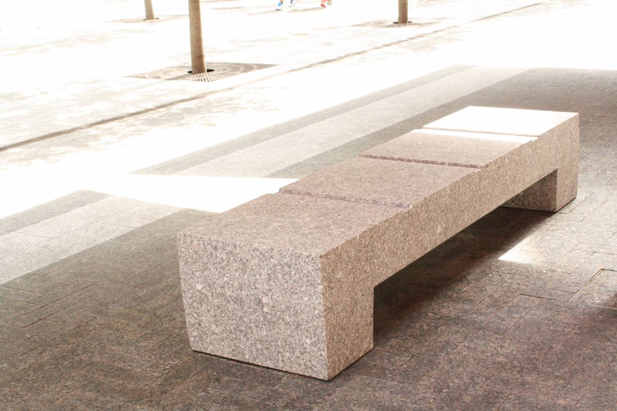 monolithic granite bench